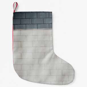 Petite Chaussette De Noël Mur en brique blanche