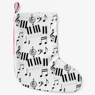 Petite Chaussette De Noël Musique Clavier Piano Note Repos Treble Clef