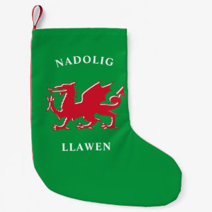 Petite Chaussette De Noël Nadolig Llawen Welsh Simple Celtic Joyeux Noël