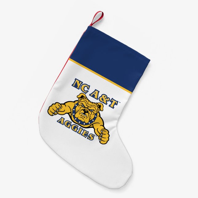 Petite Chaussette De Noël NC A&T Agences | Aggie Bulldog (Devant (Accrochage))