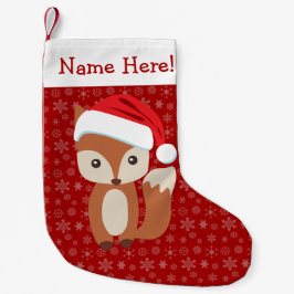 Petite Chaussette De Noël Noël animal personnalisé de la Fox de Noël de Noël