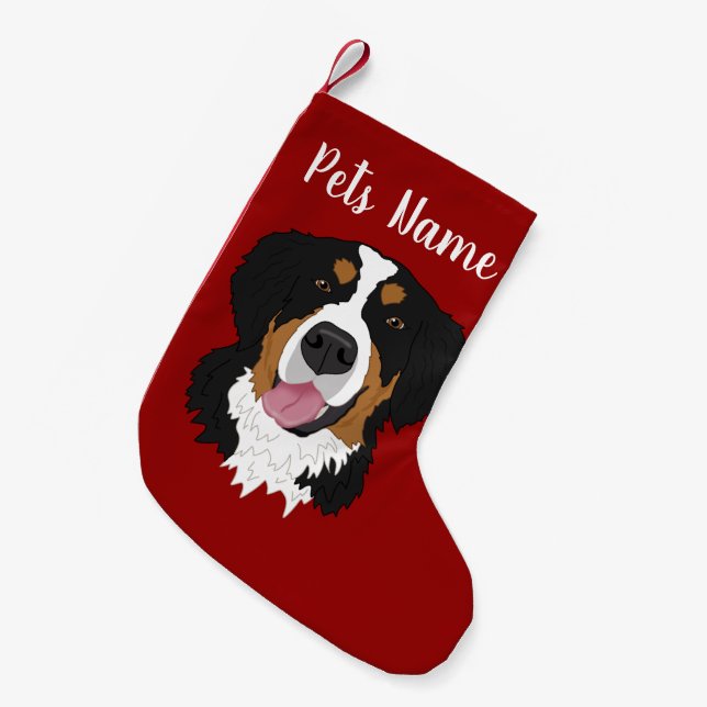 Petite Chaussette De Noël Noël Bernese Mountain Dog   (Devant (Accrochage))