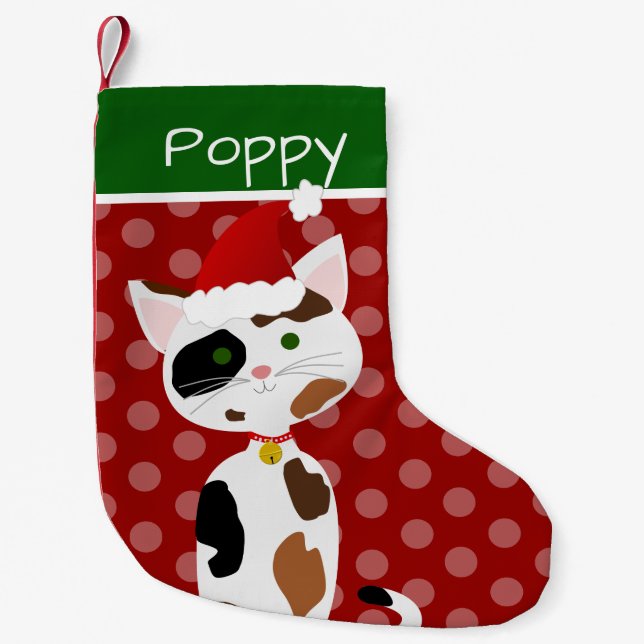 Petite Chaussette De Noël Noël Calico Kitty (Devant)