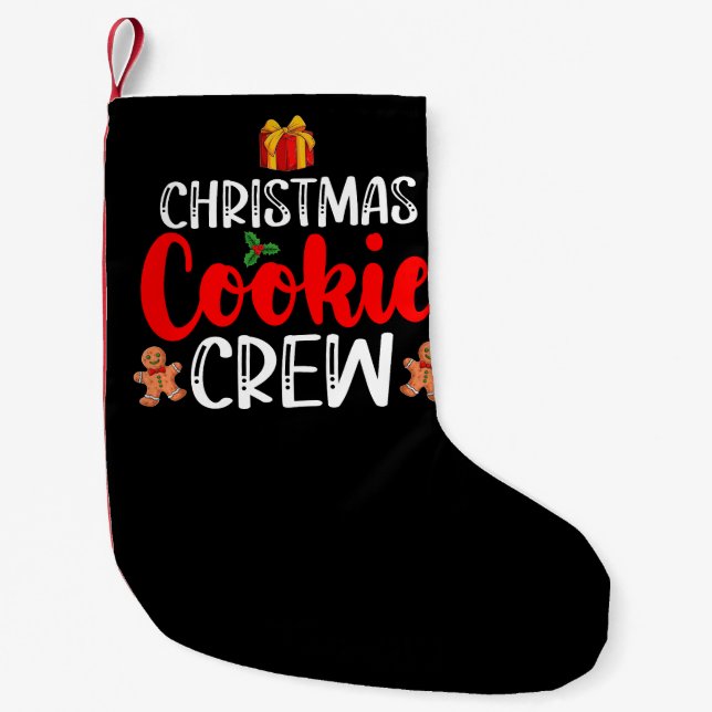 Petite Chaussette De Noël Noël Cookie Équipage famille Pyjamas Noël Fête (Devant)