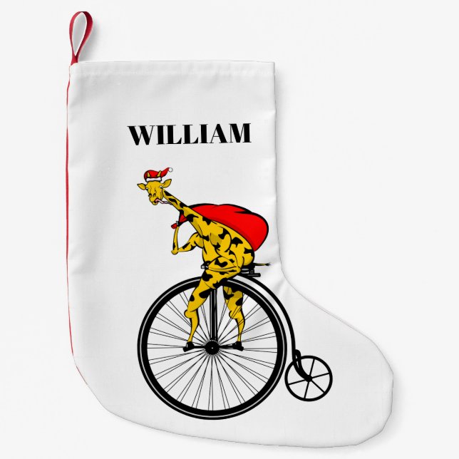Petite Chaussette De Noël Noël de la Giraffe du Père Noël (Devant)