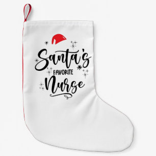 Petite Chaussette De Noël Noël de l'infirmière préférée de Santa 