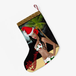 Petite Chaussette De Noël Noël de Pin- Mele Kalikimaka de Wahine stockant b