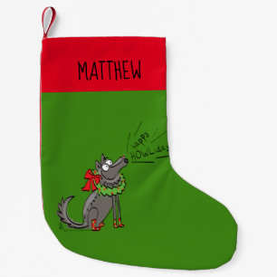Petite Chaussette De Noël Noël des loups amusants et joyeux jours fériés