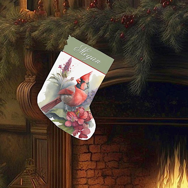 Petite Chaussette De Noël Noël du cardinal rouge (Créateur téléchargé)