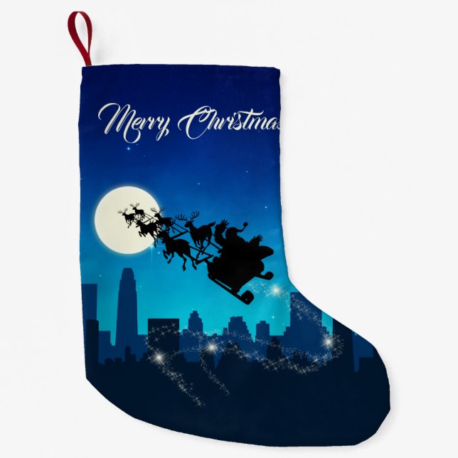 Petite Chaussette De Noël Noël du Père Noël Sleigh (Devant)