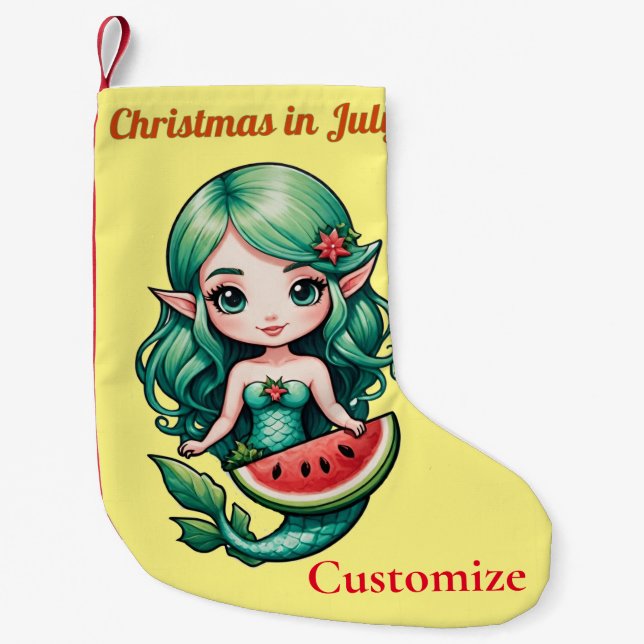 Petite Chaussette De Noël Noël en juillet Elf Mermaid Thunder_Cove (Devant)