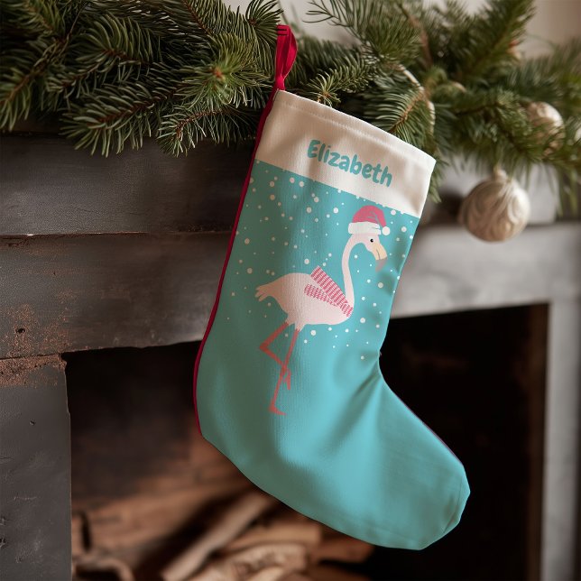 Petite Chaussette De Noël Noël Flamant rose (Créateur téléchargé)