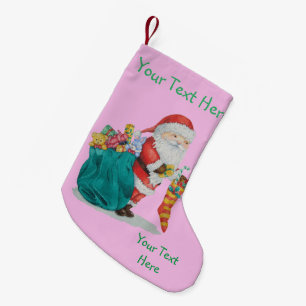Petite Chaussette De Noël Noël mignon de père avec des jouets et des cadea