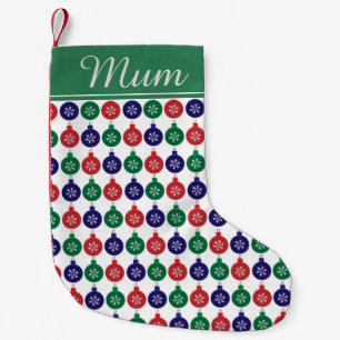 Petite Chaussette De Noël Noël Motif Bauble coloré