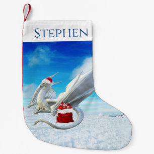 Petite Chaussette De Noël Noël Père Noël Dragon d'hiver