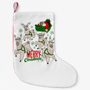 Petite Chaussette De Noël noël père Noël sloth llamas
