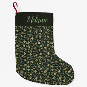 Petite Chaussette De Noël Noël personnalisé au houx