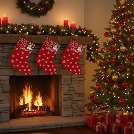 Petite Chaussette De Noël Noël personnalisé avec photo, nom
