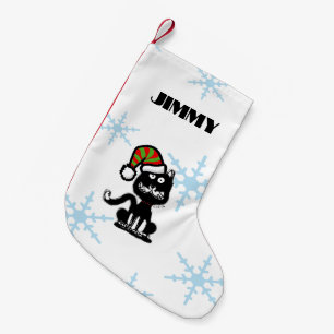 Petite Chaussette De Noël Noël Personnalisé Chat Noir Drôle