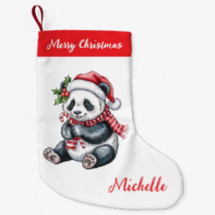 Petite Chaussette De Noël Noël personnalisé Panda ours mignon