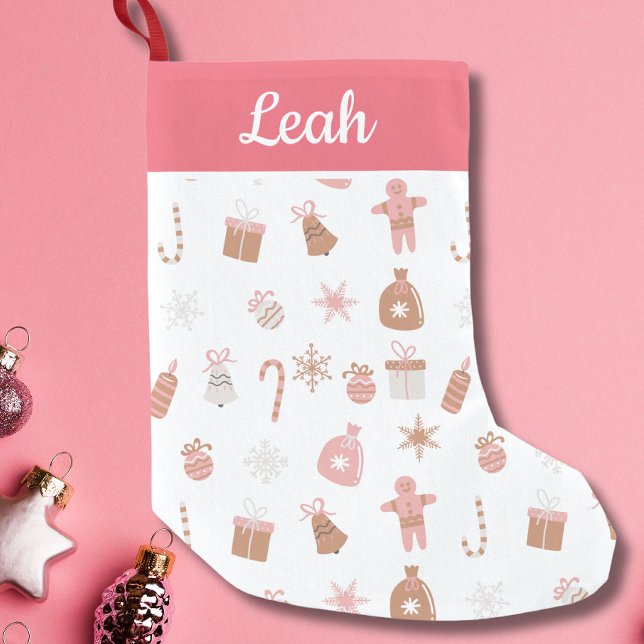 Petite Chaussette De Noël Noël rose mou (Créateur téléchargé)