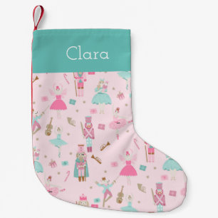 Petite Chaussette De Noël Noël rose pastel Nutcracker