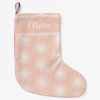 Petite Chaussette De Noël Noël rose personnalisent le bas nommé