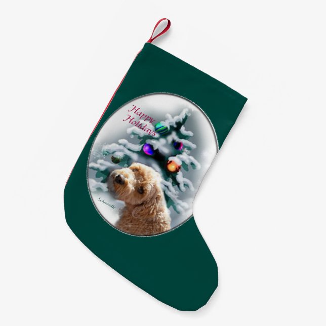 Petite Chaussette De Noël Noël Schnoodle (Devant (Accrochage))