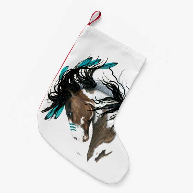 Petite Chaussette De Noël Noël Stocker Chevaux majestueux par Bihrle (Devant (Accrochage))