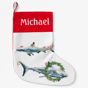 Petite Chaussette De Noël Noëls grand récif blanc Personnalisé