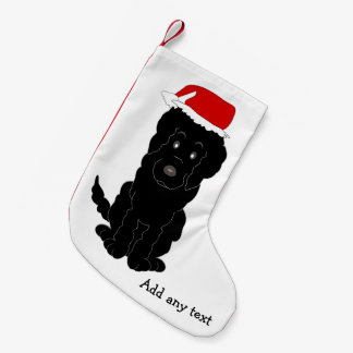 Petite Chaussette De Noël Noir Goldendoodle Chien Design