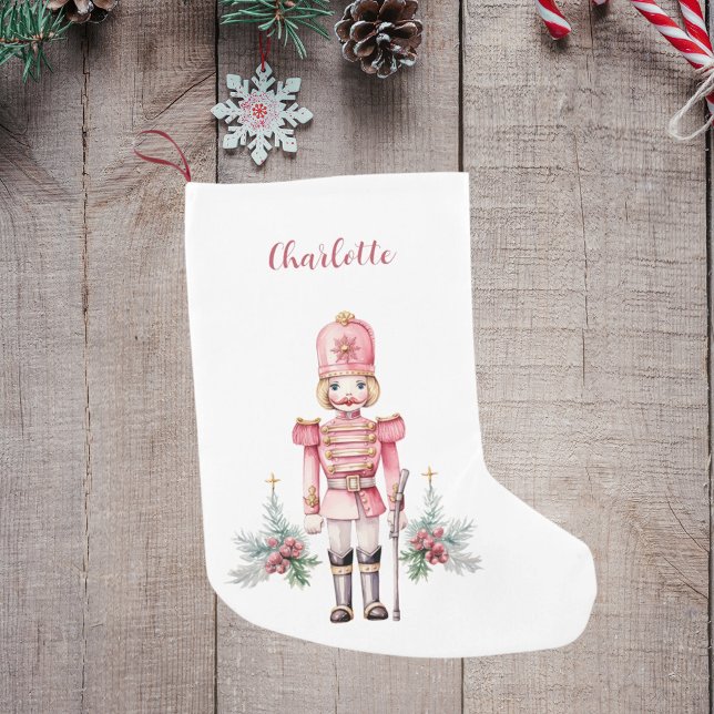 Petite Chaussette De Noël Nom de la fille de noisette rose (Créateur téléchargé)
