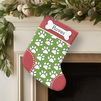 Petite Chaussette De Noël Nom de l'animal de compagnie personnalisé du Motif