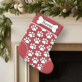 Petite Chaussette De Noël Nom de l'animal de compagnie personnalisé du Motif