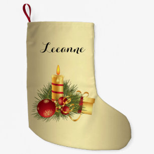 Petite Chaussette De Noël Nom de Noël doré