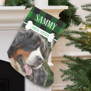 Petite Chaussette De Noël Nom de photo de chien amusant Personnalisé
