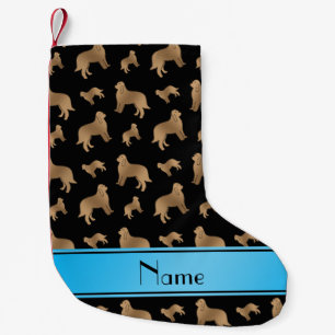 Petite Chaussette De Noël Nom personnalisé Chiens noirs Otterhound