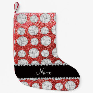 Petite Chaussette De Noël Nom personnalisé corail rose parties scintillant v
