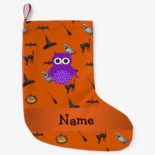 Petite Chaussette De Noël Nom personnalisé owloween motif