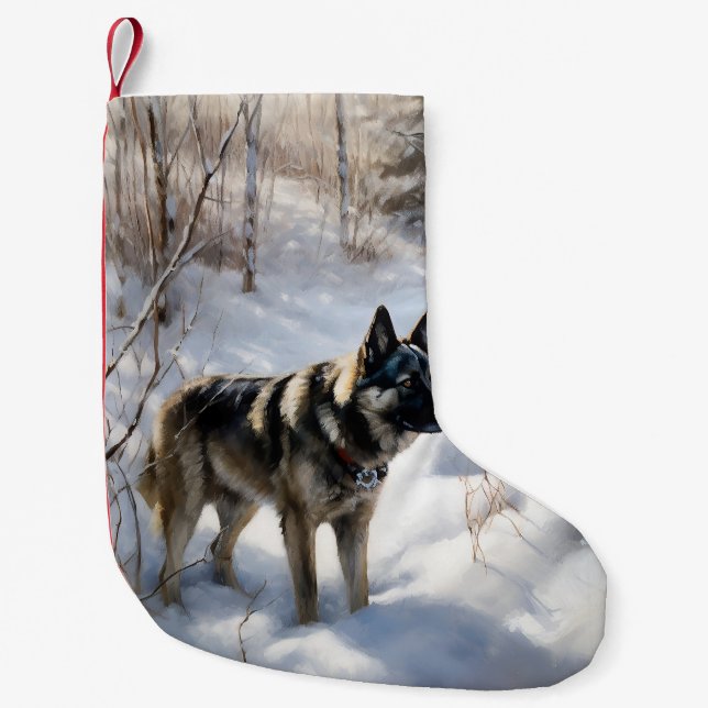 Petite Chaussette De Noël Norvégien Elkhat Laisser Neige Noël (Devant)
