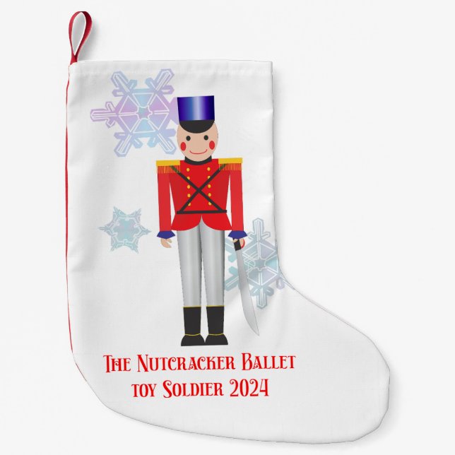 Petite Chaussette De Noël Nutcracker Jouet Soldat Noël Stocker (Devant)