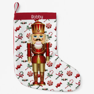 Petite Chaussette De Noël Nutcracker Personnaliser Nom Noël Stocker