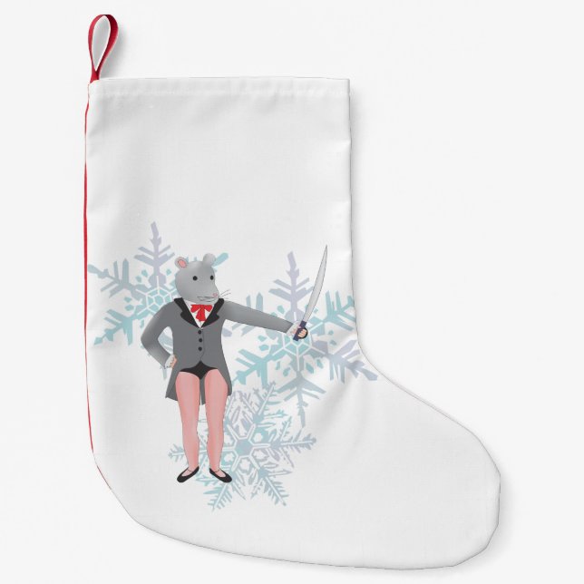 Petite Chaussette De Noël Nutcracker Souris Roi Noël Stocker (Devant)