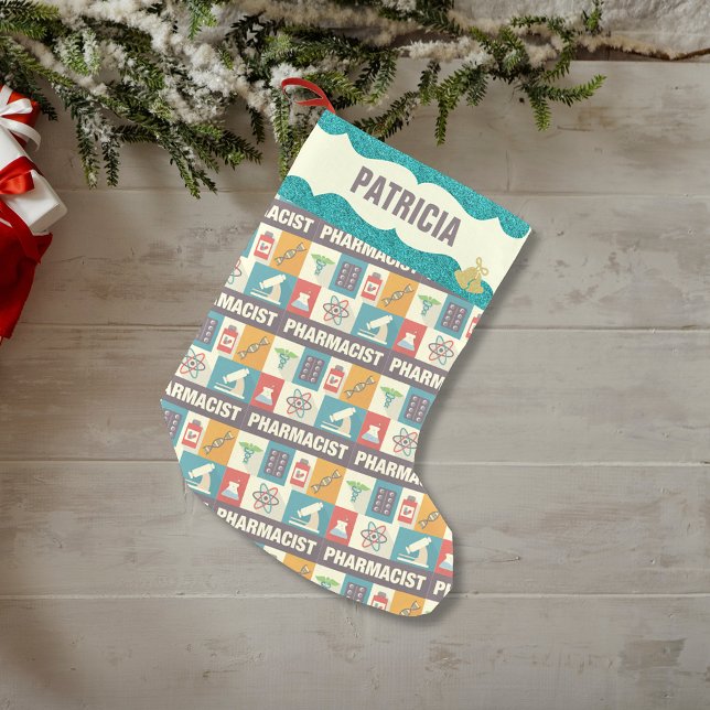 Petite Chaussette De Noël Occupation des pharmaciens | Parties scintillant T (Créateur téléchargé)