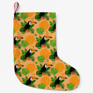 Petite Chaussette De Noël Oiseau tropical Toucan Motif sans couture