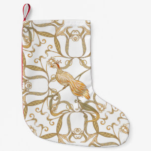 Petite Chaussette De Noël Oiseaux à fleurs Art nouveau