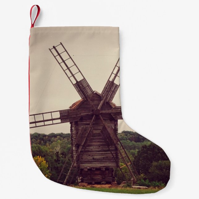 Petite Chaussette De Noël Old windmill. Autumn landscape. Ukrainearchitectur (Devant)