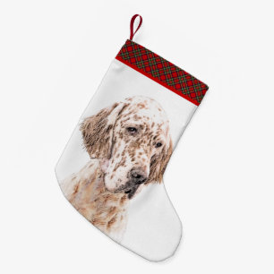 Petite Chaussette De Noël Orange Belton Painting Dog Art