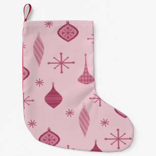 Petite Chaussette De Noël Ornements de Noël rétro Rouge
