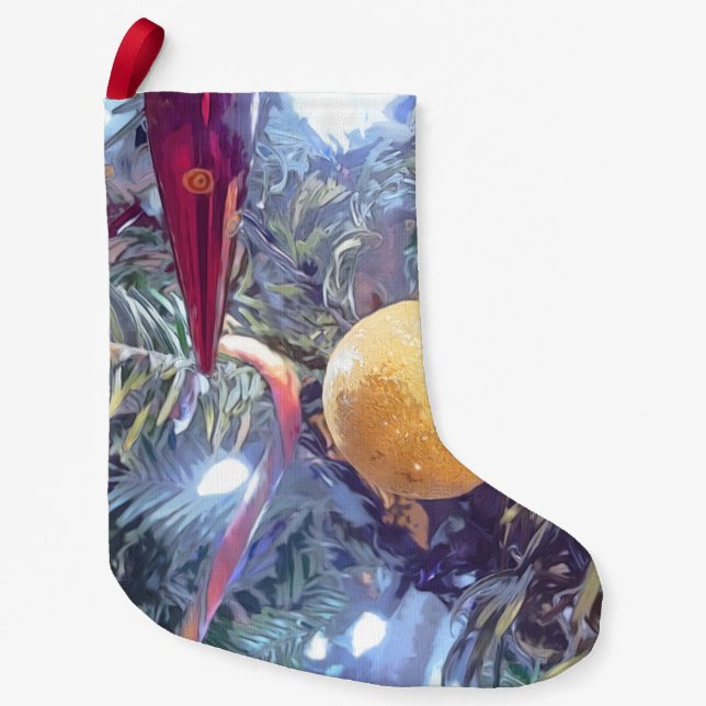 Petite Chaussette De Noël Ornements de vacances en hiver (Devant)